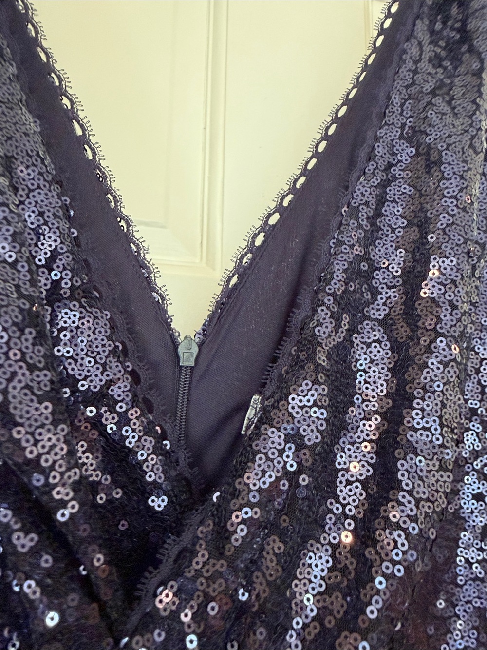 Kate Kasin Dark Blue Sequin Gown. Size 18W. New. - Picture 13 of 17